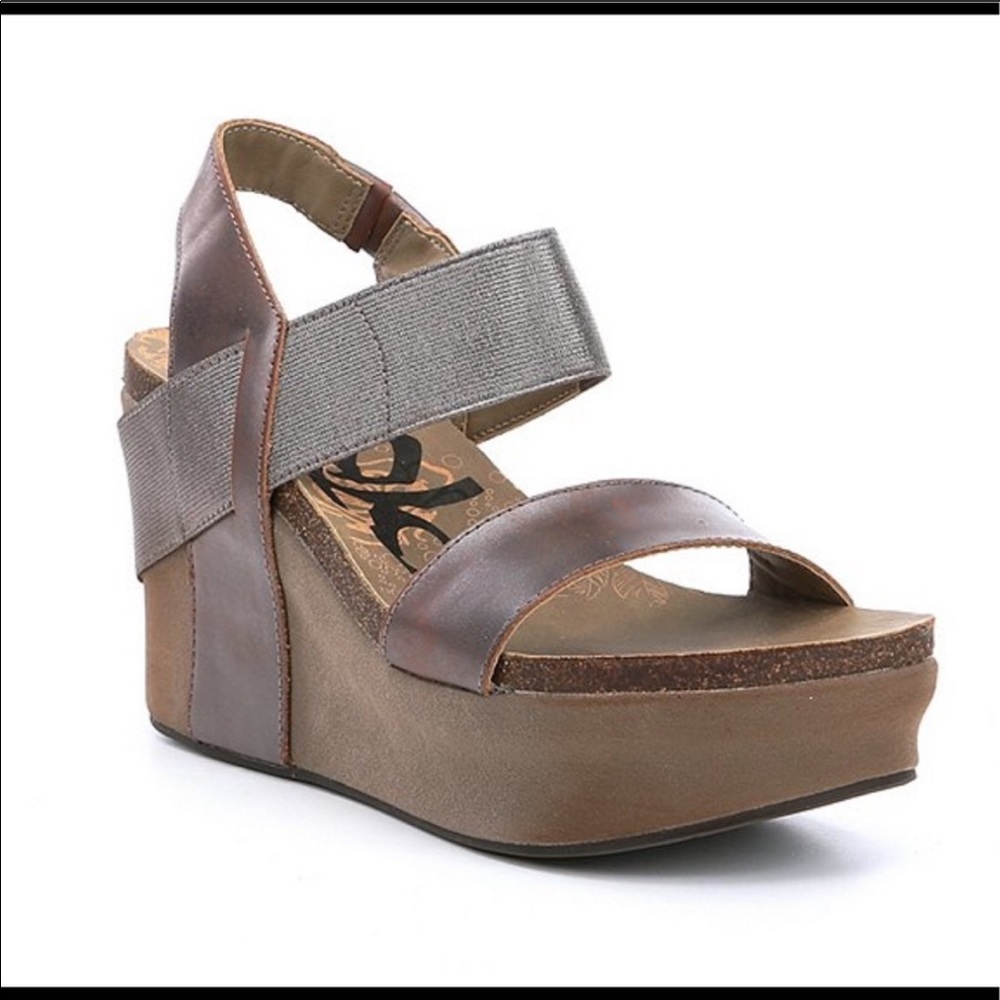 BUSHNELL LEATHER WEDGE SANDALS